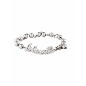 Vintage Christian Dior Silver Ball Beaded Adiorable Logo Nameplate Bracelet